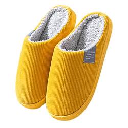 Hausschuhe Damen Herren Winter Warm Pantoffeln Frauen Leichte Bequeme Flauschig Filzpantoffeln Plüsch Weiche Barfuss Slippers Fluffy Filzhausschuhe Unisex für Drinnen und Draussen von Fulidngzg