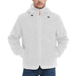 Herren Pullover Übergröße Dicke Teddy Jacke Teddyfleece Jacke Schafwolle Flanell Fleecejacke Wolljacke Vintage Fleece Felljacke Sweatjacke Gefüttert Teddyfell Jagdjacke Flanelljacken von Fulidngzg