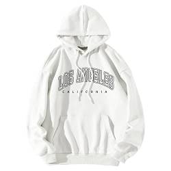 Hoodie Teenager Mädchen, Aesthetic Pullover Los Angeles Locker Kapuzenpullover Festival mit Kapuze Hoodie Teenager Mädchen für Leggings Hoody Sweatshirt Vintage Grosse Grössen Oversized Pulli von Fulidngzg