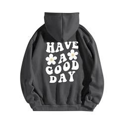 Pullover Teenager Mädchen Teenager Mädchen Pullover Locker mit Kapuze Kapuzenpullover Letter Print Hippie Hoodie Grosse Grössen E-Girl Aesthetic Hoody Sweatshirt 90er Oversized Elegant Pulli von Fulidngzg