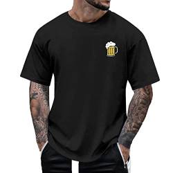 Tshirt Herren Lustig: Originelle Drucken Bier Tshirt Bier Geschenke Coole T-Shirt Festival mit Sprüche Fun Shirts Alkohol 30 Geburtstag Lustige T Shirts Bierkönig Sauf 3D Malle Shirt von Fulidngzg