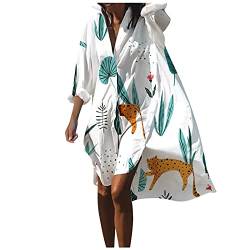 Tunika Damen Sommer Strand: Musselin Beach Pareos Strand Curvy Luftig Strandkleid Sexy Große Größen Kaftan Lang Elegant Urlaub Bikini Cover Up Sarong Ibiza Style Sommer Hippie Kleidung Häkelkleid von Fulidngzg