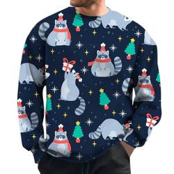 Ugly Christmas Sweater Herren 5XL Winter Strickpullover Weihnachtspulli Xmas Rentier Weihnachten Pullover Weihnachtspullover Hässlich Modern Funny Christmas Sweater Weihnachtssweater von Fulidngzg