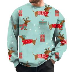 Ugly Christmas Sweater Herren 5XL Winter Strickpullover Weihnachtspulli Xmas Rentier Weihnachten Pullover Weihnachtspullover Hässlich Modern Funny Christmas Sweater Weihnachtssweater von Fulidngzg
