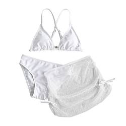 badeanzug mädchen 152 Bikini mit Shorts, Kinder Dreiteiliger Kühe Bademode Set, Träger Top, Badeshorts, Hot Pants Set, Sommer Teenager Badeanzüge Bekleidung für 8-14 Jahre, 130-160 von Fulidngzg