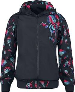 Full Volume by EMP Damen schwarze Übergangsjacke mit Neon-Print L von Full Volume by EMP