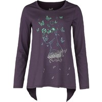 Full Volume by EMP Langarmshirt - Langarmshirt mit Galaxy Butterfly Print - S bis XXL - für Damen - Größe L - lila von Full Volume by EMP