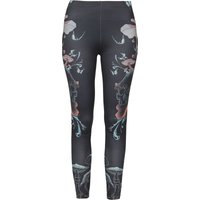 Full Volume by EMP Leggings - Leggings with Skull and Mushroom Print - S bis XXL - für Damen - Größe M - schwarz von Full Volume by EMP