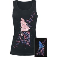 Full Volume by EMP Top - Tank Top with Sequins and Print - S bis XXL - für Damen - Größe L - schwarz von Full Volume by EMP