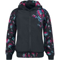 Full Volume by EMP Übergangsjacke - Oversize Between Season Jacket With Candy Print - XS bis XXL - für Damen - Größe L - schwarz von Full Volume by EMP