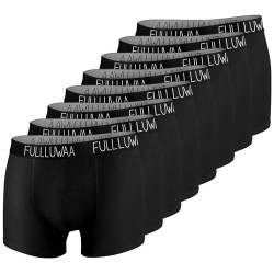 Fullluwaa Boxershorts Herren 8er Pack Unterhosen Männer Baumwolle Men Retroshorts Boxer Unterwäsche(Schwarz Type G, 2XL) von Fullluwaa