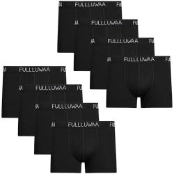 Fullluwaa Boxershorts Herren 8er Pack Unterhosen Männer Baumwolle Men Retroshorts Boxer Unterwäsche(Schwarz Type G, L) von Fullluwaa