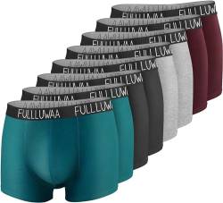 Fullluwaa Boxershorts Herren 8er Pack Unterhosen Männer Baumwolle Men Retroshorts Boxer Unterwäsche M, L, XL, XXL, 3XL, 4XL von Fullluwaa