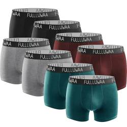 Fullluwaa Boxershorts Herren 8er Pack Unterhosen Männer Baumwolle Men Retroshorts Boxer Unterwäsche S, M, L, XL, XXL, XXXL von Fullluwaa