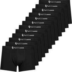 Fullluwaa Boxershorts Men Herren 10er/12er Pack Retroshorts Männer Trunks Baumwolle Unterwäsche Weiche und Ideale Passform(Ohne Kratzenden Zettel) von Fullluwaa