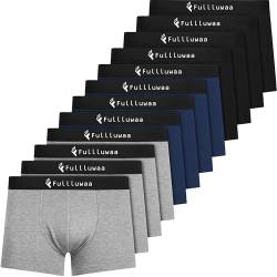 Fullluwaa Boxershorts Men Herren 10er/12er Pack Retroshorts Männer Trunks Baumwolle Unterwäsche Weiche und Ideale Passform(Ohne Kratzenden Zettel) von Fullluwaa