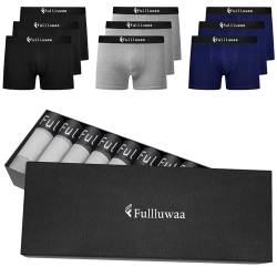 Fullluwaa Boxershorts Men Herren 10er/12er Pack Retroshorts Männer Trunks Baumwolle Unterwäsche Weiche und Ideale Passform(Ohne Kratzenden Zettel) von Fullluwaa