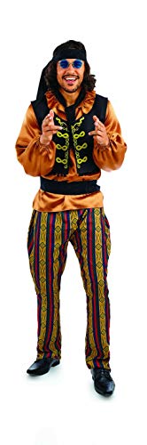 Fun Shack Braunes 60er Jahre Rockstar Kostüm für Herren, Hippie Verkleidung, Karneval Fasching - XL von Fun Shack