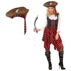 Fun Shack Piratenkostüm Damen, Karnevalskostüm Pirat Damen, Faschingskostüm Pirat Damen, Piraten Kostüme Damen, Piraten Kostüm Frau, Piratenkostüm Damen Komplett, Piraten Kostüm Frauen L von Fun Shack