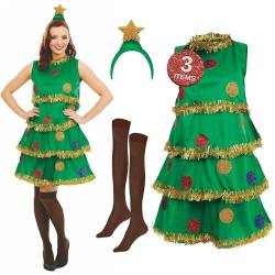 Fun Shack Weihnachtsbaum Kostüm Damen, Tannenbaumkostüm Damen, Tannenbaum Kostüm, Christbaum Kostüm, Kostüm Tannenbaum, Weihnachtsbaum Kleid, Baum Kostüm Damen L von Fun Shack