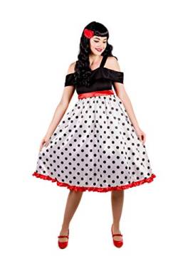 Fun Shack Weißes Rockabilly Kostüm für Damen, 50er Jahre Kleid - M von Fun Shack