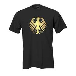 Fun T-Shirt Bundesadler Deutschland cool bedrucktes 5XL Freizeitshirt Party Shirt Geschenk für Fans auch große Größen (FS016) 4XL von Fun T-Shirt