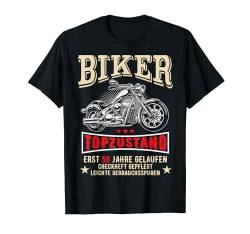 50 Geburtstag Mann Biker Geschenk Chopper Motorrad T-Shirt von FunShirtDealer Geschenke für Motorradfahrer