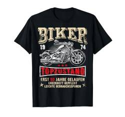 50. Geburtstag Mann Biker Geschenk witzig Motorrad 1974 T-Shirt von FunShirtDealer Geschenke für Motorradfahrer