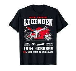 60 Geburtstag Mann Biker Geschenk 1964 Superbike Motorrad T-Shirt von FunShirtDealer Geschenke für Motorradfahrer