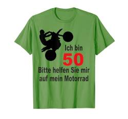 50 Geburtstag Mann Biker Motorrad Enduro Motocross T-Shirt von FunShirtDealer für Biker