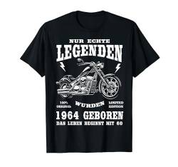 60 Geburtstag Mann Biker Geschenk Motorrad Chopper 1964 T-Shirt von FunShirtDealer für Biker