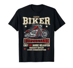 60 Geburtstag Mann Biker Geschenk Motorrad Chopper rot T-Shirt von FunShirtDealer für Biker