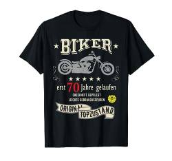 70. Geburtstag Mann Geschenk Chopper lustig Biker Motorrad T-Shirt von FunShirtDealer für Biker