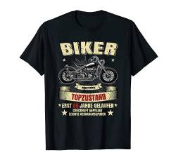 Herren 65. Geburtstag Mann Biker Motorrad Legenden Geschenkidee T-Shirt von FunShirtDealer für Biker