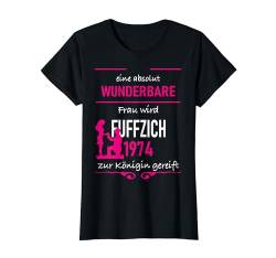 50 Geburtstag Frau 1974 Geschenk lustig 50 Jahre T-Shirt von FunShirtDealer