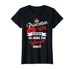 50 Geburtstag Frau Geschenk lustig 1974 Prinzessin 50 Jahre T-Shirt von FunShirtDealer