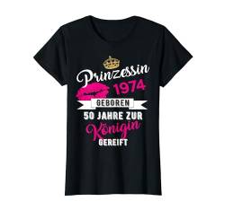 50 Geburtstag Frau Geschenk lustig 1974 Prinzessin 50 Jahre T-Shirt von FunShirtDealer