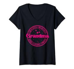 Damen Geschenk Oma Grandma Großmutter T-Shirt mit V-Ausschnitt von FunShirtDealer