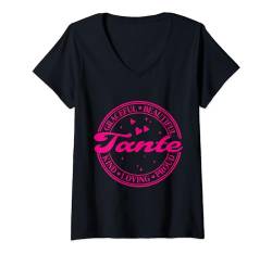 Damen Geschenk Tante T-Shirt mit V-Ausschnitt von FunShirtDealer
