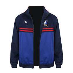 Funhoo Herren Ted Jacke Jason Sudeikis Mantel Fußball Trainer Coach Blau Sport Freizeit Trainingsanzug für Erwachsene (L) von Funhoo