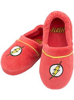 Funidelia | Flash Hausschuhe für Jungen Superhelden, DC Comics - Lustige Geschenke für Kinderan Weihnachten, Geburtstag und anderen Anlässen - Größe 30-32 - Rot von Funidelia