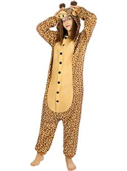 Funidelia | Giraffen Onesie Kostüm für Herren und Damen Größe M Tiere, Wüste - Farben: Bunt, Zubehör für Kostüm - Lustige Kostüme für Deine Partys von Funidelia