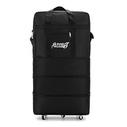 Funien Erweiterbarer Faltbarer Koffer zusammenklappbare rollende Reisegepäcktasche für Männer und Frauen von Funien