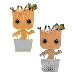 Loungefly Funko POP! Enamel Pin: Baby Groot Mit Chase - Marvel: Guardians Of The Galaxy Emaille-Nadeln - Niedliche Brosche Zum Sammeln - Für Rucksäcke & Taschen - Geschenkidee - Movies Fans von Funko