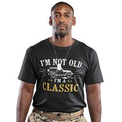 T-Shirt mit Aufschrift Not Old Im A Classic, lustiges T-Shirt für den Vater, Großvater Gr. X-Large, Schwarz von FunkyShirt