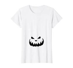 Damen Damen Halloween Schwangerschafts Shirt - Unheimlicher Kürbis von Funny Baby Announcement Tees