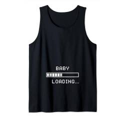 Damen Schwangerschaftsankündigung T-Shirt Baby Loading Tank Top von Funny Baby Announcement Tees