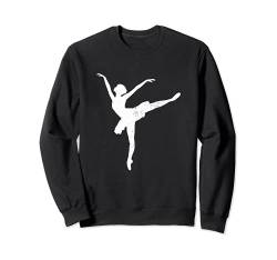 Silhouette des Mädchens, das Ballett-Ballerina-Tänzer Tutu Sweatshirt von Funny Ballerina Dancer Ballet Dancing Designs