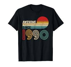 33. Geburtstag 33 Jahre - Awesome Since 1990 T-Shirt von Funny Birthday Designs