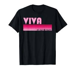 VIVA Name personalisiert Retro Vintage 80er 90er Geburtstag T-Shirt von Funny Christmas Women Girl Mother Mom Custom Gifts